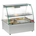 Warmvitrine, bain-marie 2x GN 1/1, panoramische, Verzenden, Nieuw in verpakking, Fornuis, Frituur en Grillen