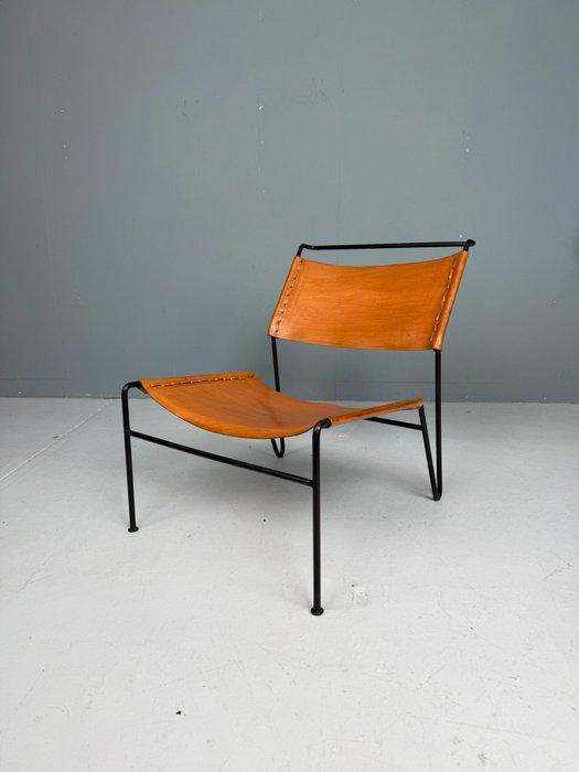 Metz & Co - A. Dolleman - Fauteuil - Leder, Staal, Antiek en Kunst, Kunst | Designobjecten