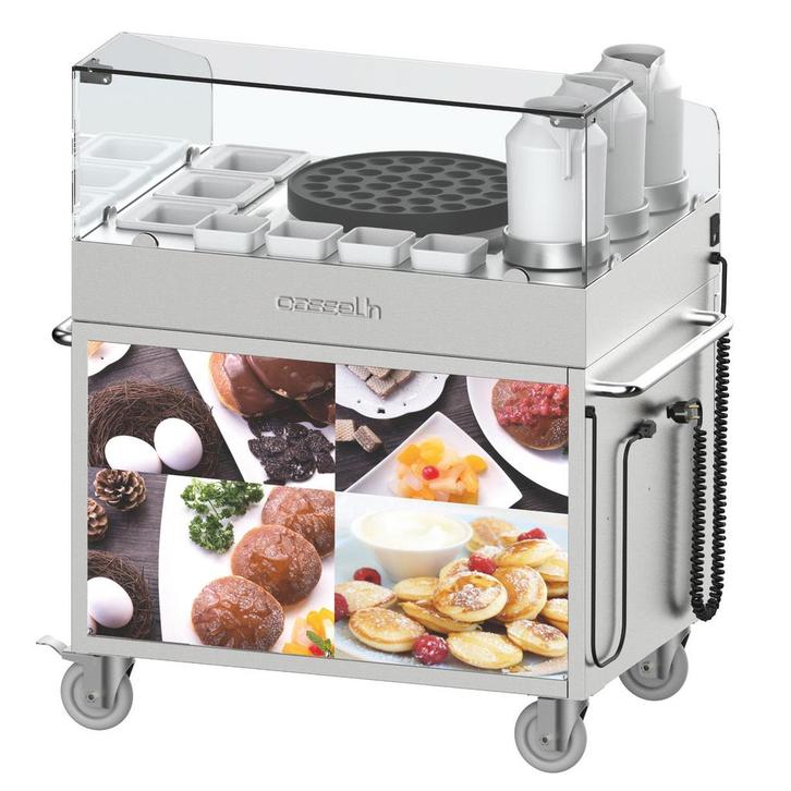 Poffertjes-Trolley | RVS | 1 Bakplaat (Ø400mm) | 2.7kW |, Zakelijke goederen, Horeca | Keukenapparatuur, Nieuw in verpakking, Verzenden
