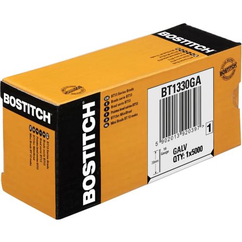 Stanley Bostitch Minibrads GALVA 18Gauge 30mm - 5000 stuks, Doe-het-zelf en Bouw, IJzerwaren en Bevestigingsmiddelen, Nieuw, Verzenden