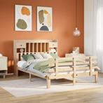 vidaXL Bed met boekenkast zonder matras massief grenenhout, Huis en Inrichting, Verzenden, Nieuw