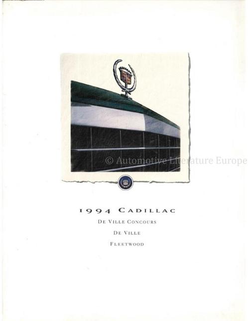 1994 CADILLAC PROGRAMMA BROCHURE ENGELS, Livres, Autos | Brochures & Magazines, Enlèvement ou Envoi