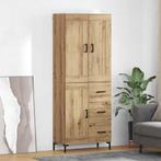 vidaXL Highboard met lade 2 pcs Artisan Eiken Bewerkt hout, Huis en Inrichting, Kasten | Dressoirs, Verzenden, Nieuw