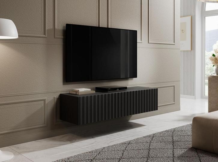 TV-Meubel Mat zwart 150cm goudkleurige handgrepen, Huis en Inrichting, Kasten |Televisiemeubels, 25 tot 50 cm, Nieuw, 100 tot 150 cm