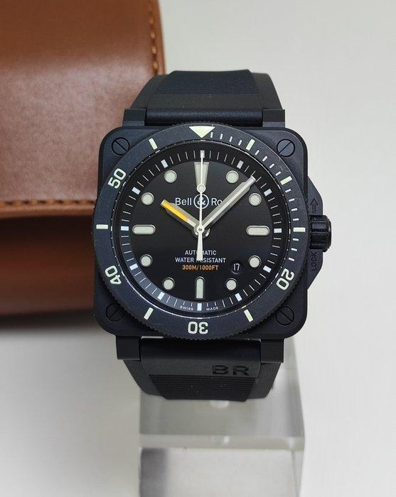 Bell & Ross - BR-03 Diver Black Matte Ceramic -, Handtassen en Accessoires, Horloges | Heren