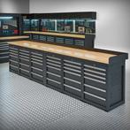 Datona Werkbank PRO – eiken werkblad – 36 lades – 400 cm –, Doe-het-zelf en Bouw, Ophalen of Verzenden, Nieuw