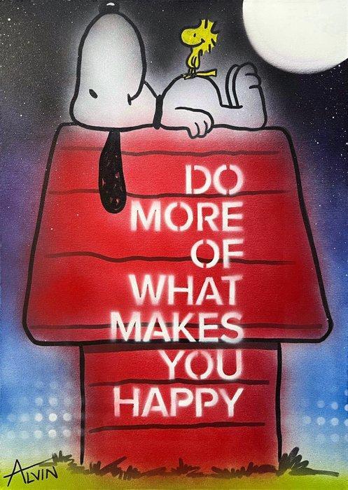 Alvin Silvrants (1979) - Snoopy - Do more of what makes you, Antiquités & Art, Art | Peinture | Moderne