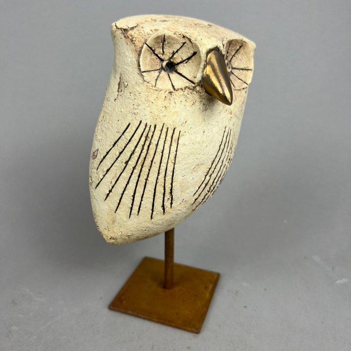 Ewa Budzowska - No reserve-the owl - decorated 24carat gold, Antiek en Kunst, Kunst | Designobjecten