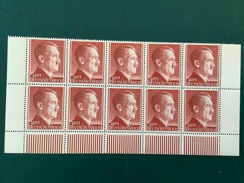 Duitse Rijk 1941 - 3 Mark Hitler in tanding 14 in blok van, Timbres & Monnaies, Timbres | Europe | Allemagne