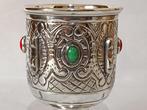 Kidoesj beker - Alpaca Silver geplateerd - Joodse Neo-Barok, Antiek en Kunst