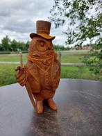 Beeld, Beeldje - Fine statue with details owl in tuxedo and