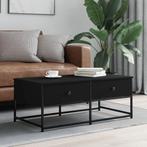 vidaXL Salontafel 100x51x40 cm bewerkt hout zwart, Huis en Inrichting, Tafels | Salontafels, Verzenden, Nieuw