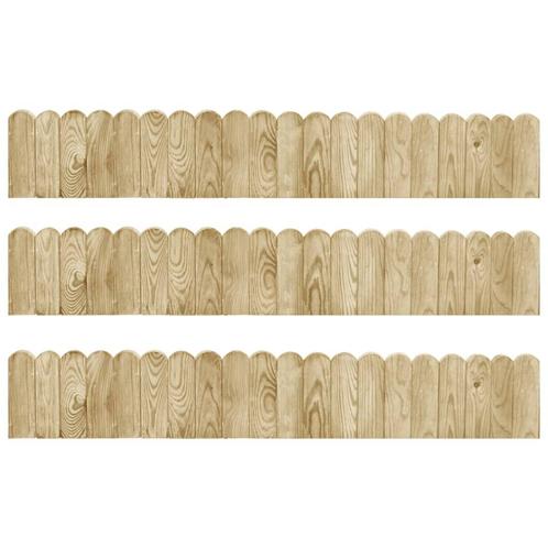 vidaXL Gazonranden 3 st 120 cm geïmpregneerd grenenhout, Tuin en Terras, Bielzen en Borduren, Nieuw, Verzenden