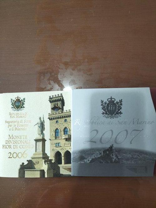 San Marino. Year Set (BU) 2006/2007 (2 sets)  (Zonder, Postzegels en Munten, Munten | Europa | Euromunten