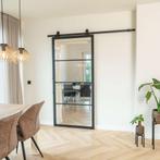 Stalen Schuifdeur - 4 Vlaks - Helder glas, Doe-het-zelf en Bouw, Raamkozijnen en Schuifdeuren, 75 tot 150 cm, Nieuw, 150 tot 225 cm