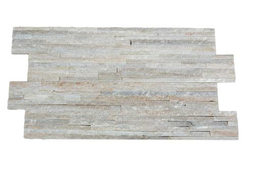 Natuurstenen steenstrips Pure White - 12 rijen - 60x15 cm, Doe-het-zelf en Bouw, Tegels, Minder dan 20 cm, 60 cm of meer, 10 m² of meer