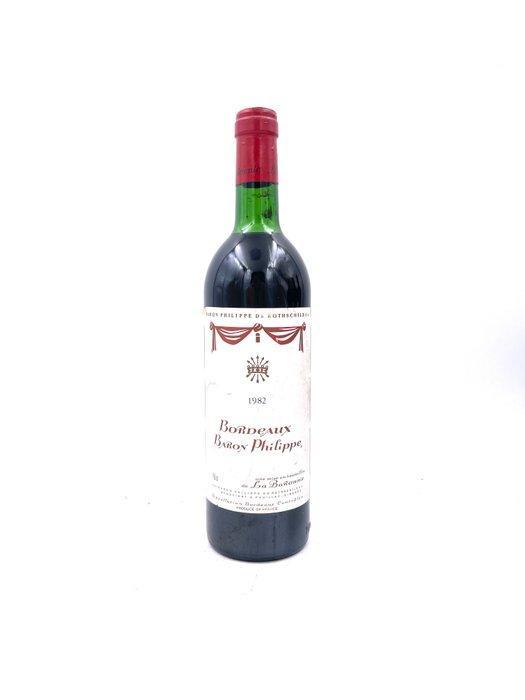 1990 , 1983 x 2 Mouton-Cadet & 1982 Baron Philippe Bordeaux, Verzamelen, Wijnen