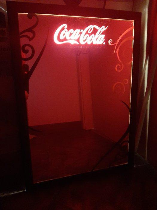 Coca Cola - Spiegel - Glas, Plastic, Antiek en Kunst, Antiek | Wandborden en Tegels