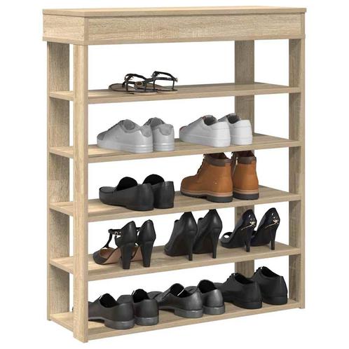 vidaXL Schoenenrek 80x30x98 cm bewerkt hout sonoma, Huis en Inrichting, Kasten | Schoenenkasten, Nieuw, Verzenden