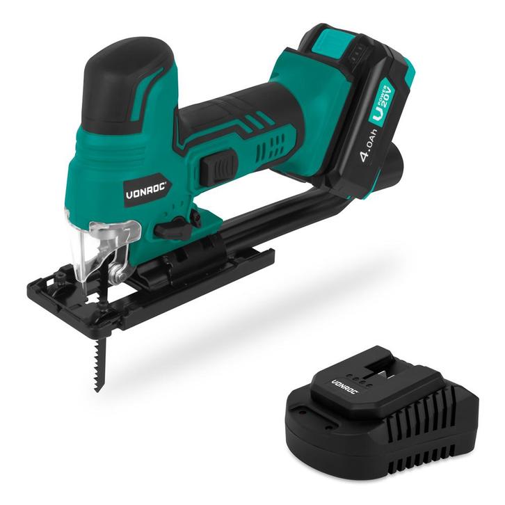 Cordless Jigsaw 20V – Ergonomic barrel grip | Incl. 4.0Ah, Doe-het-zelf en Bouw, Gereedschap | Zaagmachines, Nieuw, Verzenden
