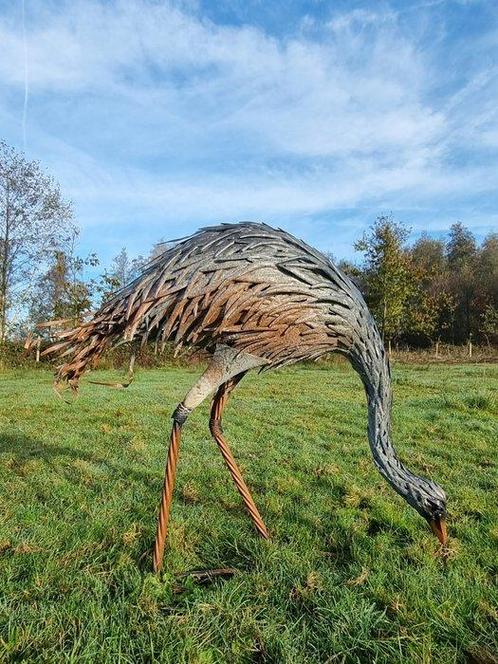 Figure - Levensechte struisvogel - Fer, Métal, Antiek en Kunst, Kunst | Designobjecten