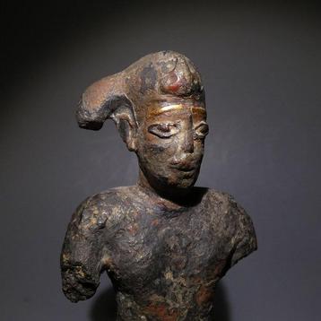 Égypte ancienne Bronze, Or Dieu Harpocrate. Hauteur de 12,5