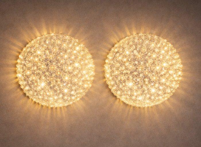 Wandkandelaar (2) - Glas - Van muur of plafond., Antiek en Kunst, Antiek | Verlichting