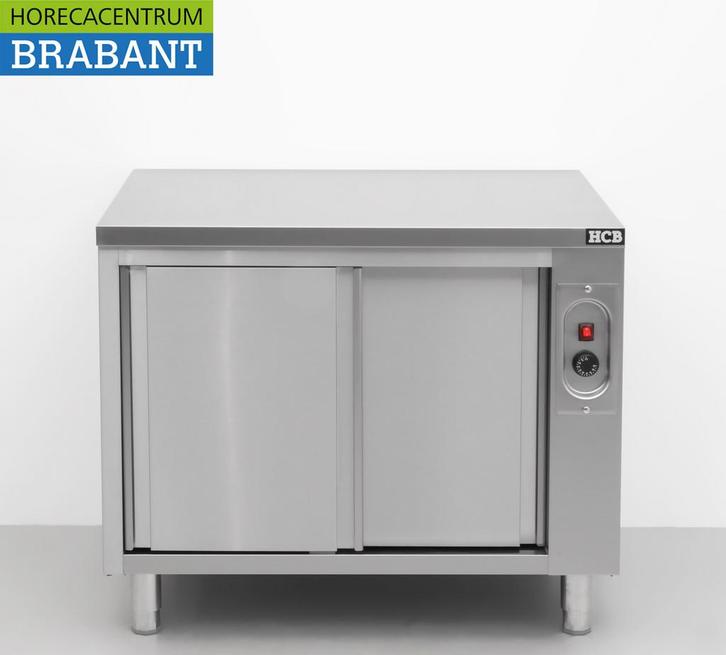 HCB RVS Warmhoudkast Bordenwarmhoudkast 2 schuifdeuren, Zakelijke goederen, Horeca | Keukenapparatuur, Ophalen of Verzenden