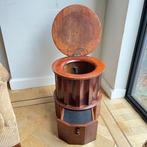 Marches - Bois, Acajou, Cuir - Tabouret de bibliothèque - H, Antiquités & Art