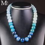 Natuurlijke blauwe edelsteen Halsketting in kyaniet,, Verzamelen, Mineralen en Fossielen