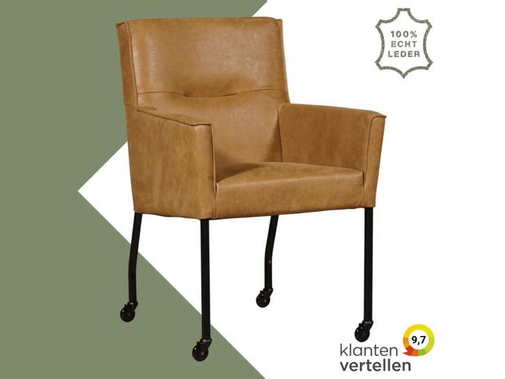 Leren eetkamerstoel Lucky, Huis en Inrichting, Stoelen, Nieuw, Eén, Leer, Ophalen of Verzenden