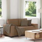 vidaXL 2-zitsbank bruin 120 cm stof, Huis en Inrichting, Verzenden, Nieuw