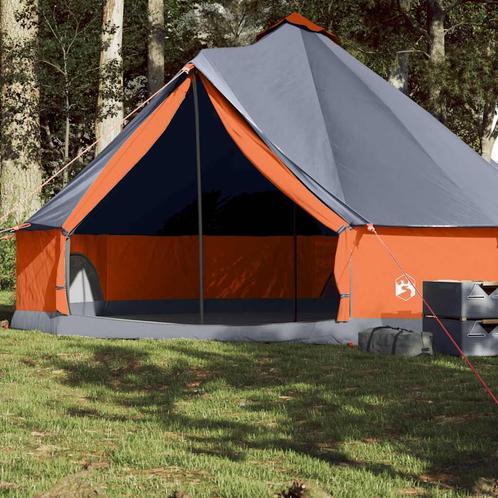 vidaXL Tipitent voor gezin 8-persoons waterdicht grijs en, Caravans en Kamperen, Tenten, Nieuw, Verzenden