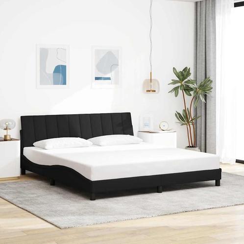 vidaXL Bedframe zonder matras stof zwart 180x200 cm, Huis en Inrichting, Slaapkamer | Bedden, Nieuw, Verzenden