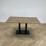 Vervoort kantinetafel 150x80 cm,  eiken - zwart, Gebruikt, Bureau