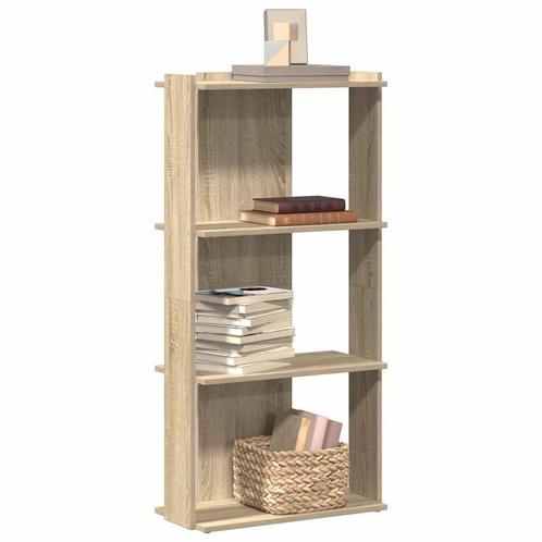 vidaXL Boekenkast 3-laags 60x30x120 cm bewerkt hout sonoma, Huis en Inrichting, Kasten | Boekenkasten, Nieuw, Verzenden