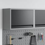 vidaXL Gereedschapskast met opslag Zwart en grijs 50 x 25 x, Verzenden, Nieuw