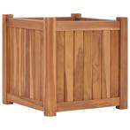 vidaXL Plantenbak verhoogd 40x40x40 cm massief teakhout, Verzenden, Nieuw