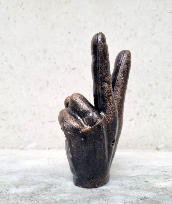 Beeldje - Peace sign - IJzer, Antiek en Kunst, Curiosa en Brocante