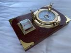 Weerstation - Vintage thermometer en aneroïde barometer