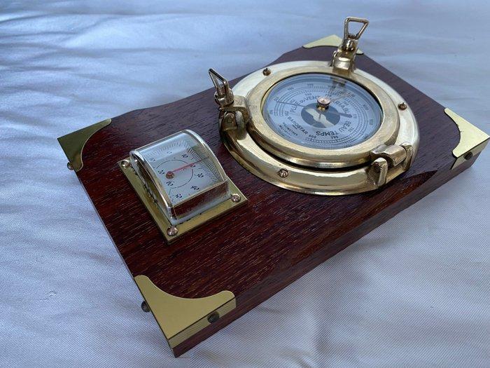 Weerstation - Vintage thermometer en aneroïde barometer, Antiek en Kunst, Curiosa en Brocante