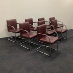 Complete set van 8 stuks Vitra Visasoft Visavis, Vijf, Zes of meer stoelen, Gebruikt, Bruin