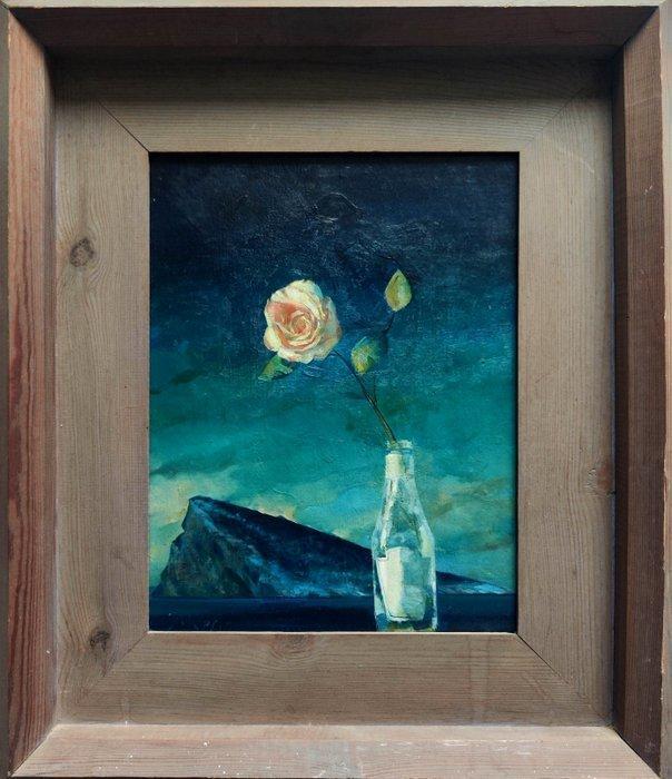 École symboliste (XX) - La fleur du silence, Antiek en Kunst, Kunst | Schilderijen | Klassiek