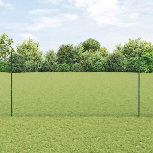 vidaXL Hekpalen 11 stuks U-Channel Groen 160 cm Staal, Tuin en Terras, Tuinhekken en Hekwerk, Nieuw, Verzenden