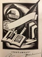 ‘Testament’ 3 Ex Libris by Robert Gibbings, signed RC