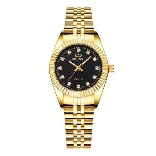 Gouden Luxe Horloge voor Dames - Waterdicht Stras Horloge, Handtassen en Accessoires, Smartwatches, Nieuw, Verzenden