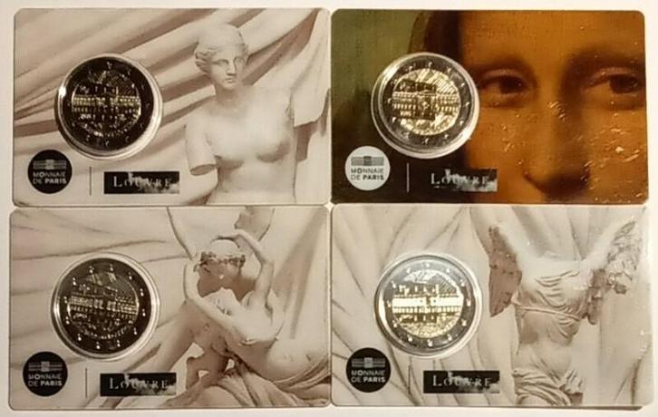 2 € commémorative France Frankreich Serie Von 4 X 2 Euro., Timbres & Monnaies, Monnaies | Europe | Monnaies euro, Envoi
