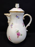 Meissen - Koffiepot - antik Rote Rose und Vergissmeinnicht