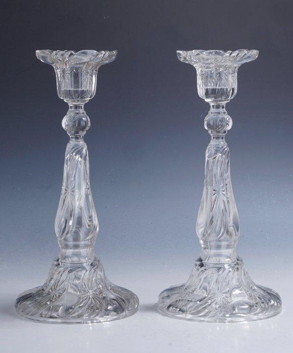 Val Saint Lambert - Schaal - Art Deco kandelaars Model, Antiek en Kunst, Kunst | Designobjecten