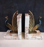 Serre-livres (2) - Paons - Régule, Marbre - Art déco